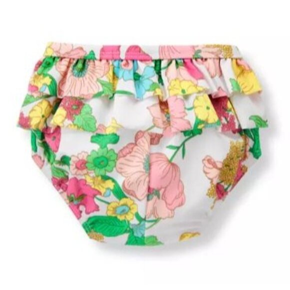 Janie and Jack FLORAL SWIM DIAPER‎ COVER Sz 12-18M - Picture 2 of 6